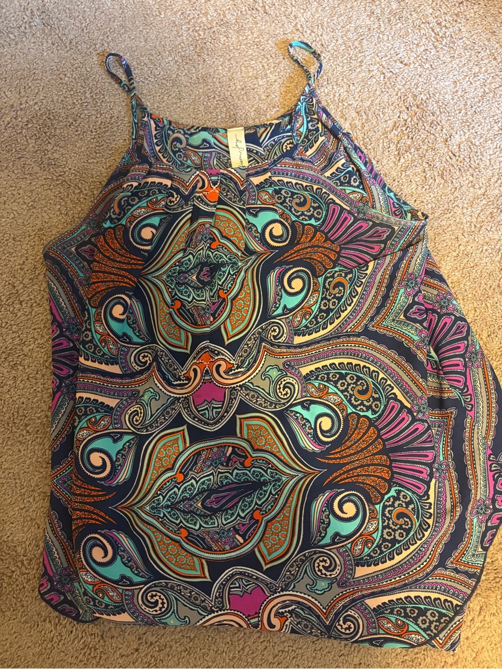 Evereve Paisley-Print Cami Top - Multicolor
